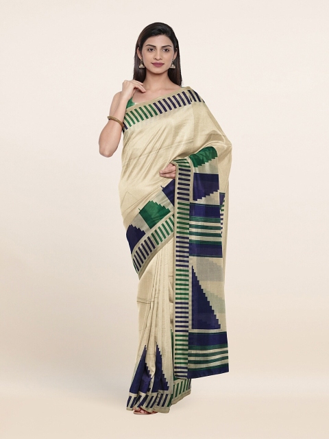 

Pothys Tan & Green Saree