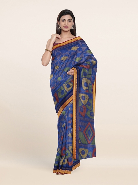

Pothys Blue & Red Printed Saree