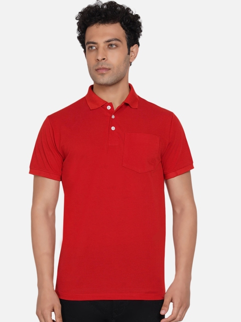 

Dais Men Red Polo Collar T-shirt