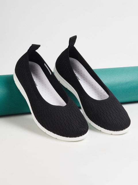 

Ginger by Lifestyle Women Black Woven Design Slip-On Sneakers