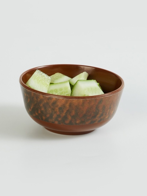 

Home Centre 1 Piece Green & Brown Leon-Vanco Textured Melamine Glossy Bowl