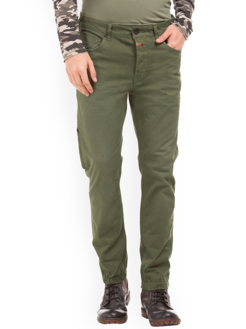 

Breakbounce Olive Green Slim Jogger Trousers