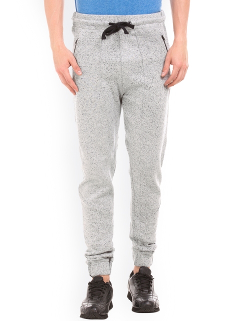 

Breakbounce Grey Slim Track Pants with Slub Effect