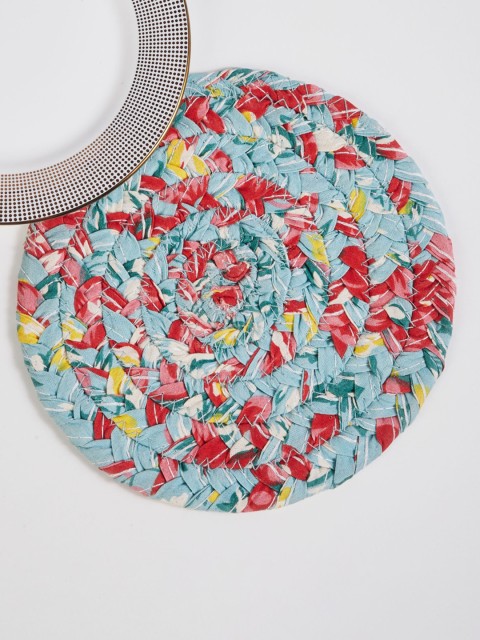 

Home Centre Multicolored Printed Round Table Placemats, Multi