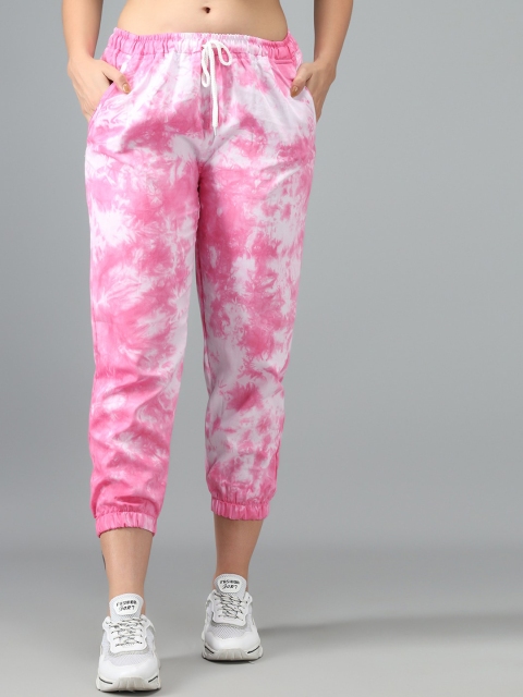

FurryFlair Women Pink Floral Printed Original Joggers Trousers