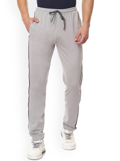 

VINENZIA Men Grey Solid Pure Cotton Track Pants