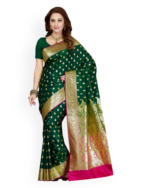 

Ishin Green Bhagalpuri Art Silk Traditional Saree