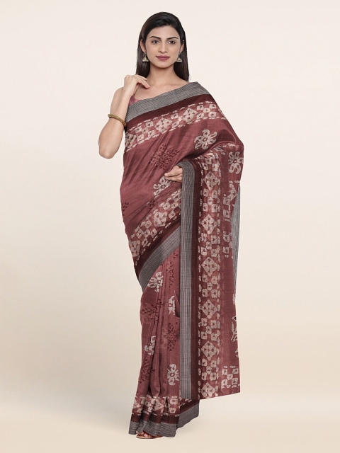 

Pothys Brown & Beige Ethnic Motifs Saree