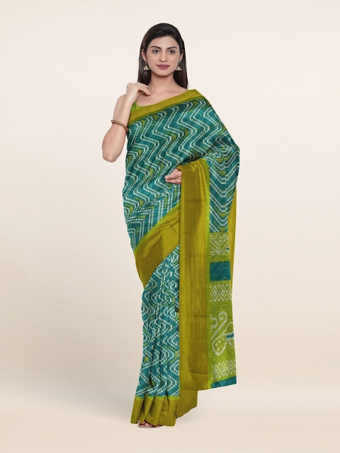 

Pothys Blue & Green Striped Saree