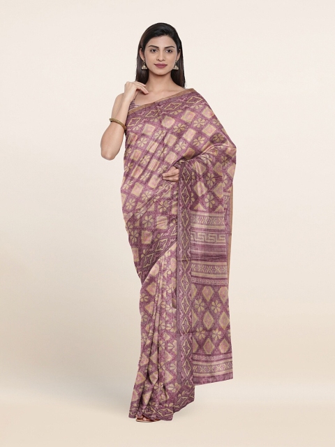 

Pothys Lavender Jute Silk Saree