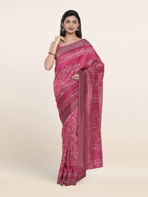 

Pothys Pink Floral Saree