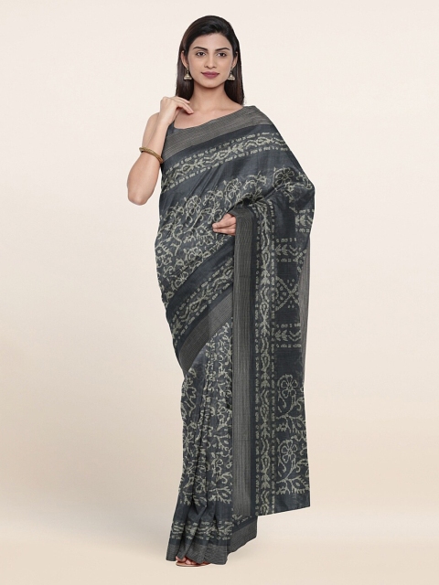 

Pothys Grey & Beige Ethnic Motifs Saree