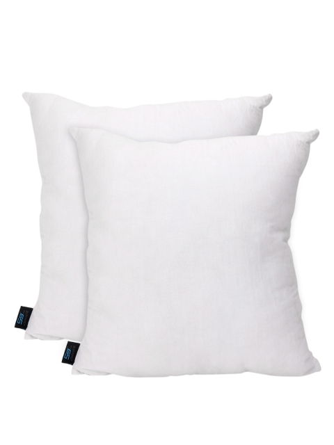 

S9home by Seasons Set of 2 White 18'' x 18'' Square Cushions
