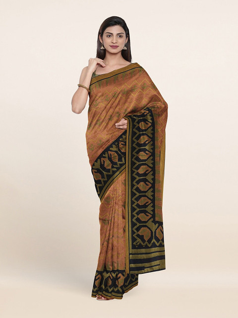 

Pothys Mauve & Black Floral Jute Silk Saree