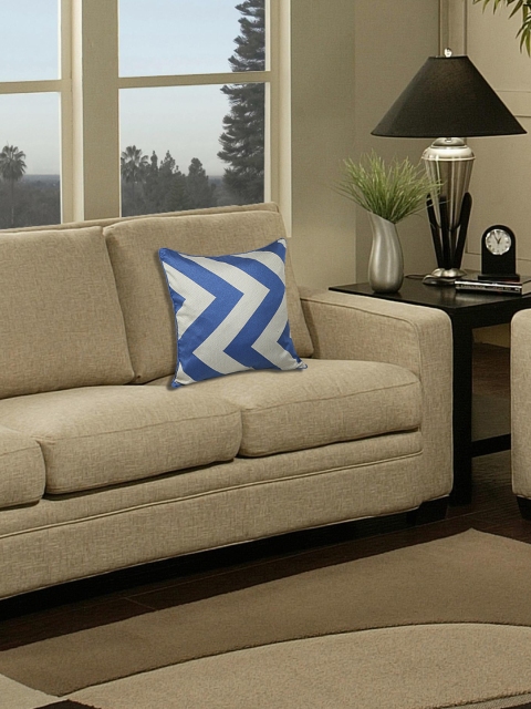 

S9home by Seasons Blue & Grey Single Printed 20" X 20" Square Cushion Cover