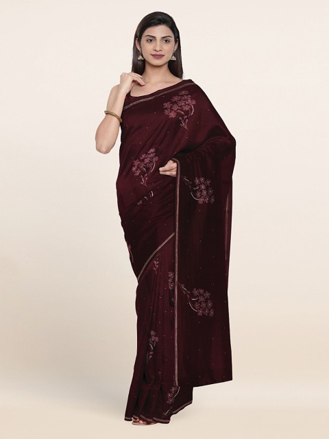 

Pothys Purple & Pink Floral Printed Saree