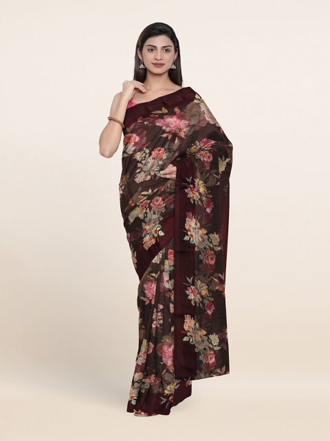 

Pothys Purple & Pink Floral Printed Saree