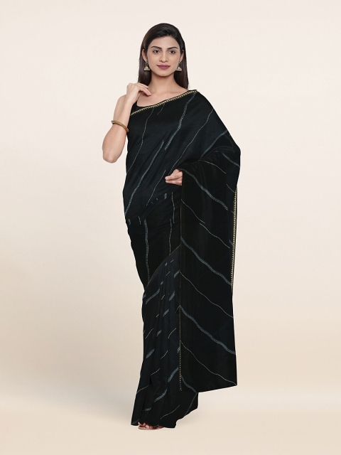 

Pothys Navy Blue Embellished Saree