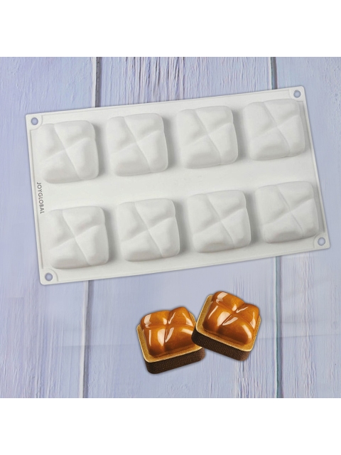 

JoyGlobal White Solid Silicone Square Design Mould