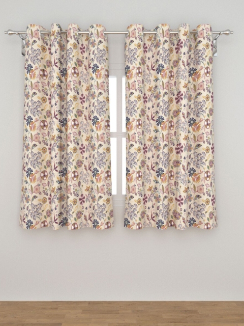

Home Centre Set Of 2 Cotton Window Curtains, Cream