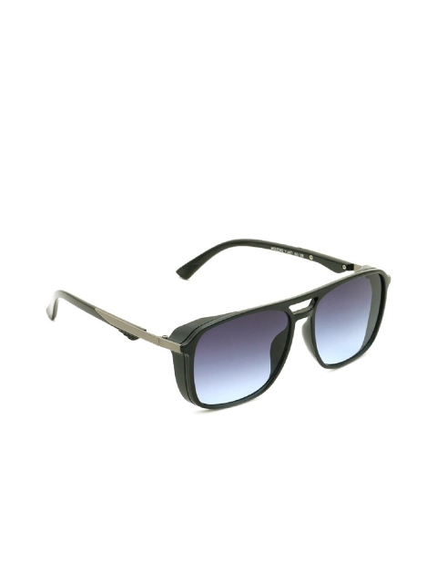 

SUNNIES Unisex Blue Lens & Black Square Sunglasses with UV Protected Lens SUNNIES-043-