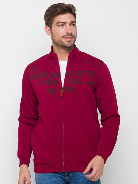 

SPYKAR Men Purple Printed Sweatshirt