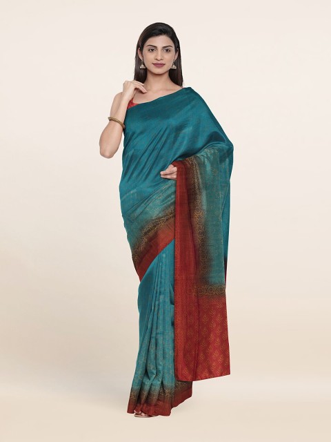 

Pothys Blue & Red Woven Design Saree