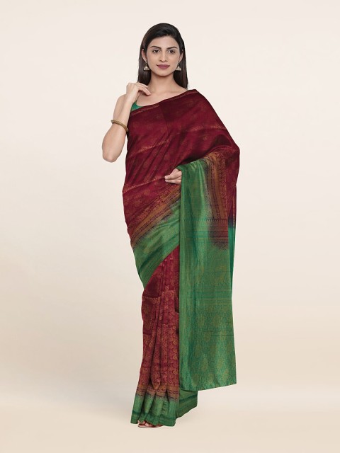 

Pothys Purple & Green Woven Design Saree