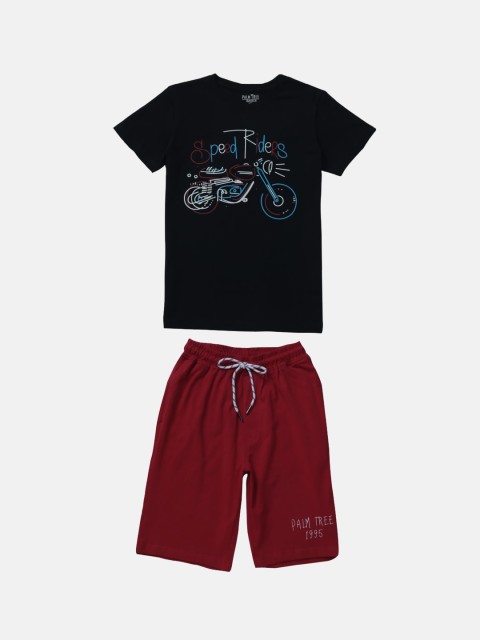 

Palm Tree Boys Black Shorts