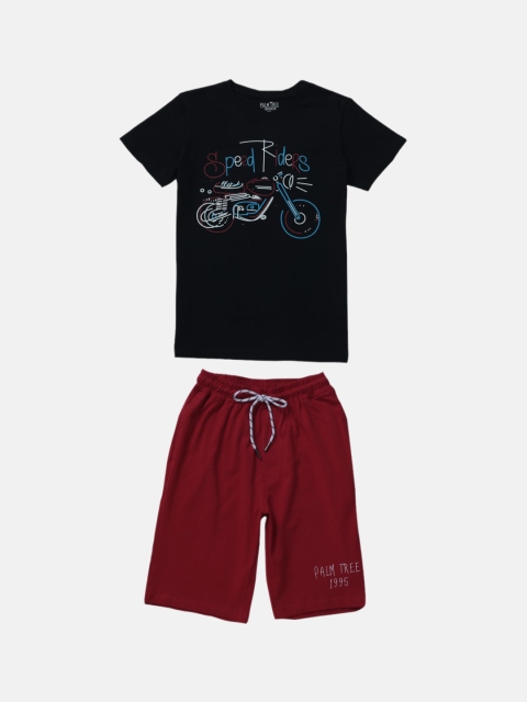 

Palm Tree Boys Black Shorts