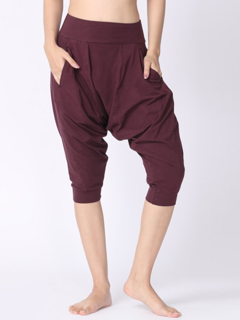 

Proyog Women Maroon Solid Dhotis