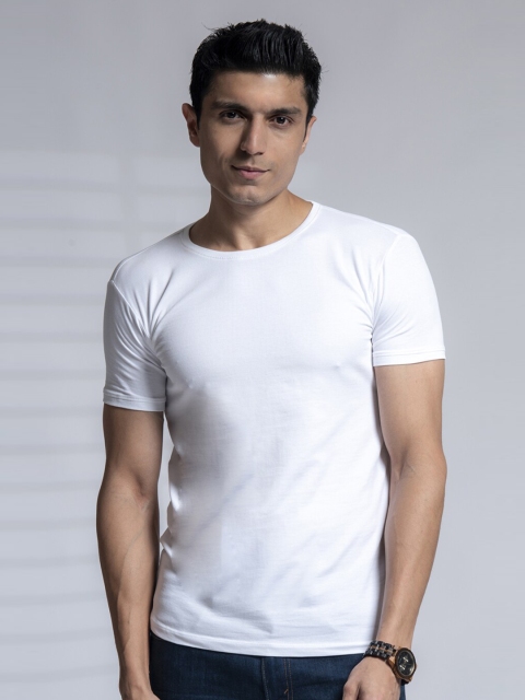 

Tinted Men White Slim Fit T-shirt