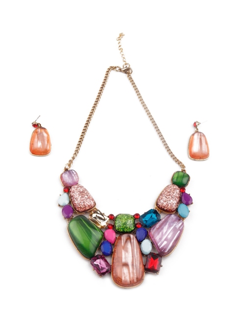 

ODETTE Multicoloured Metal Statement Necklace, Multi