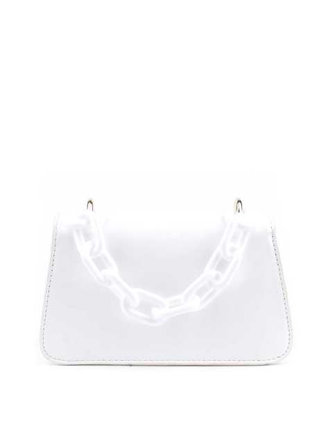 

ODETTE White Bowling Shoulder Bag with Bow Detail