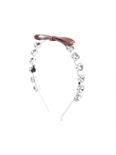 

ODETTE Women Embellished Hairband with bow, White