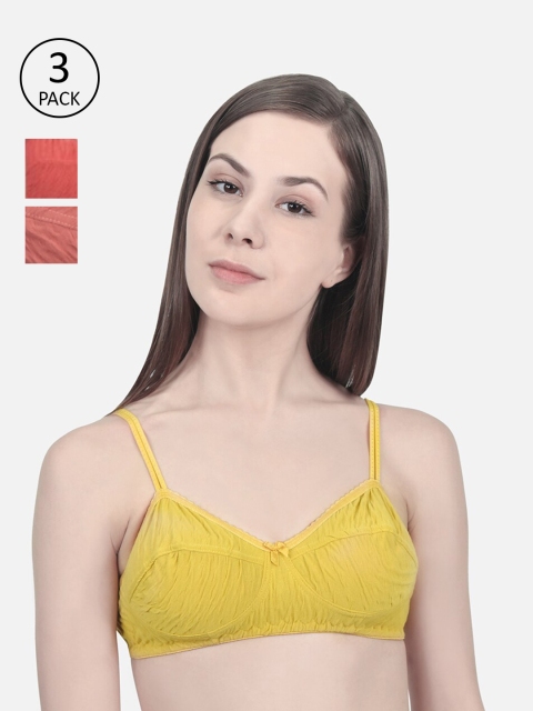 

Innocence Pack of 3 Mustard & Orange Non Padded Non-Wired Bra