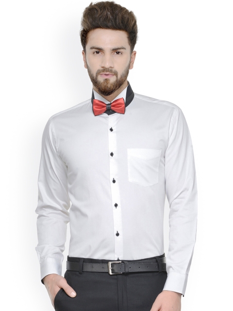 

Hancock Men White Slim Fit Party Shirt