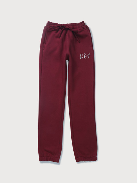 

Gini and Jony Girls Purple Solid Track Pants