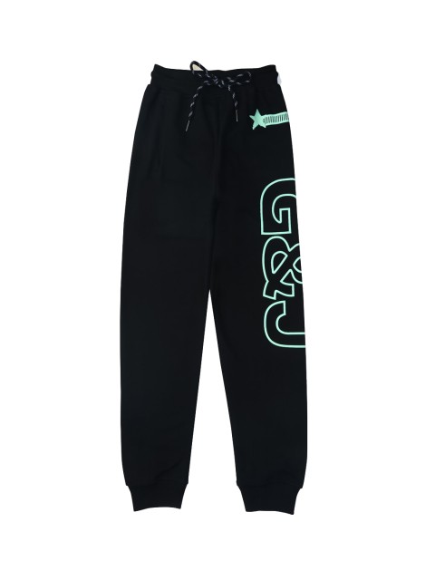 

Gini and Jony Boys Black Solid Cotton Jogger