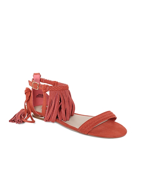 

FOREVER 21 Women Orange Open Toe Flats
