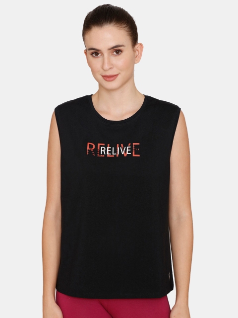 

Zelocity by Zivame Black Print Top