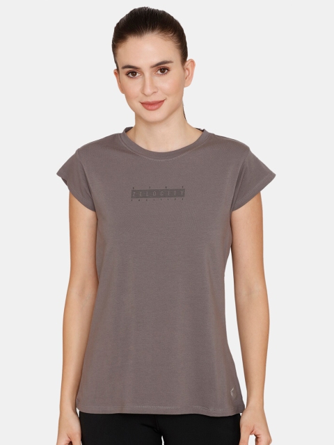 

Zelocity by Zivame Women Taupe Solid Top