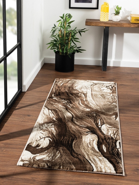 

OBSESSIONS Brown Textured Floor Runner