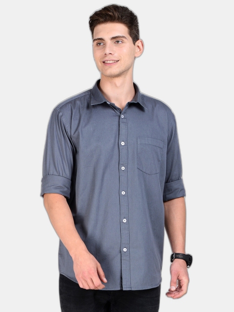 

SORATIA Men Grey Slim Fit Casual Shirt