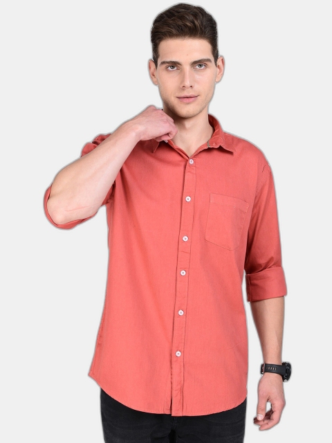 

SORATIA Men Maroon Slim Fit Casual Shirt