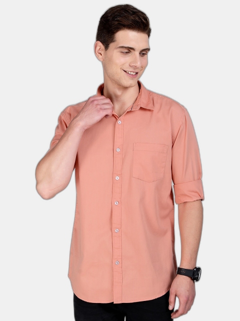 

SORATIA Men Pink Slim Fit Casual Shirt
