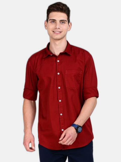 

SORATIA Men Red Slim Fit Casual Shirt