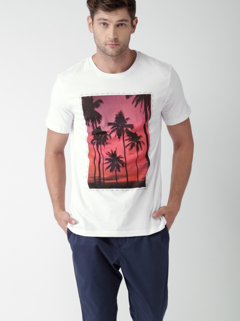 

FOREVER 21 Men White Printed T-shirt