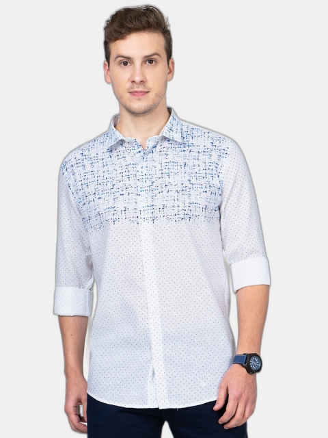 

SORATIA Men Blue Slim Fit Printed Casual Shirt