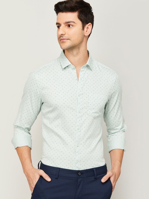 

CODE by Lifestyle Men Cream-Coloured Standard Printed Casual Shirt